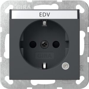 SCHUKO-Steckd. Kontroll + BSF System 55 Anthrazit Gira 445228