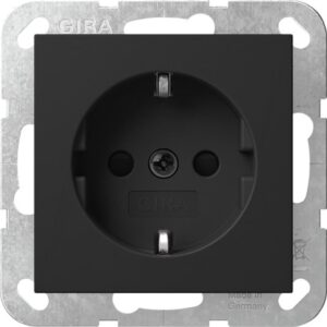 SCHUKO-Steckd. SP System 55 Schwarz m Gira 4453005