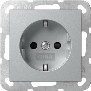 SCHUKO-Steckd. SP System 55 F Alu Gira 445326