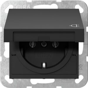 SCHUKO-Steckd. KD System 55 Schwarz m Gira 4454005