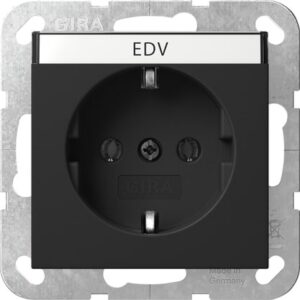 SCHUKO-Steckd. BSF System 55 Schwarz m Gira 4457005