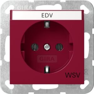 SCHUKO-Steckd. BSF WSV System 55 Rot Gira 4457108