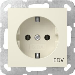 SCHUKO-Steckd. Aufdruck EDV System 55 Cremeweiß Gira 445801