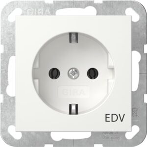 SCHUKO-Steckd. Aufdruck EDV System 55 Reinweiß m Gira 445827