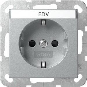 SCHUKO-Steckd. BSF + SP System 55 F Alu Gira 446226