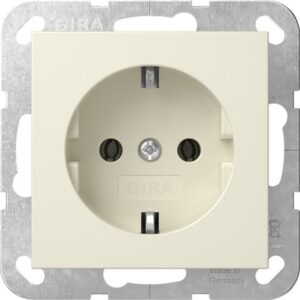 SCHUKO-Steckd. o.Kr. System 55 Cremeweiß Gira 446601