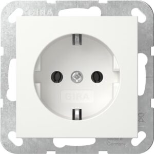 SCHUKO-Steckd. o.Kr. System 55 Reinweiß Gira 446603