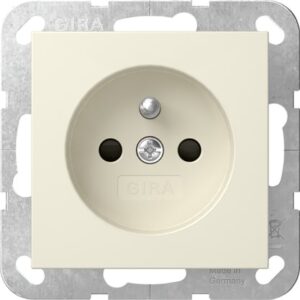 Steckd. Erdstift + SP System 55 Cremeweiß Gira 448501