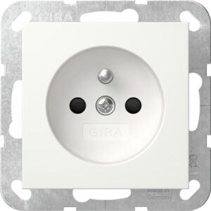 Steckd. Erdstift + SP System 55 Reinweiß m Gira 448527