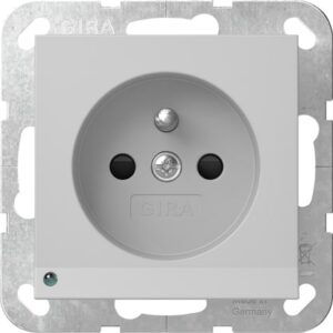 Steckd. Erdstift LED-Leuchte + SP System 55 Grau m Gira 4489015