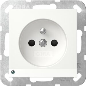 Steckd. Erdstift LED-Leuchte + SP System 55 Reinweiß m Gira 448927