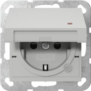 SCHUKO-Steckd. KD Kontroll + SP System 55 Grau m Gira 4552015