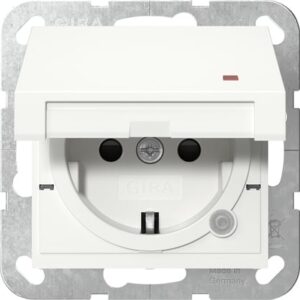 SCHUKO-Steckd. KD Kontroll + SP System 55 Reinweiß Gira 455203