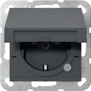 SCHUKO-Steckd. KD Kontroll + SP System 55 Anthrazit Gira 455228