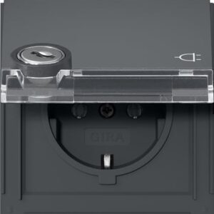 SCHUKO-Steckd. KD Schloss gleich + BSF Gira TX_44 Anthrazit Gira 456967