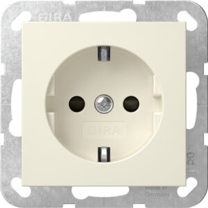 SCHUKO-Steckd. SP o.Kr. System 55 Cremeweiß Gira 475501