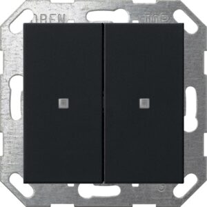 Taster Wippe 2f OneKNX System 55 Schwarz m Gira 5173005
