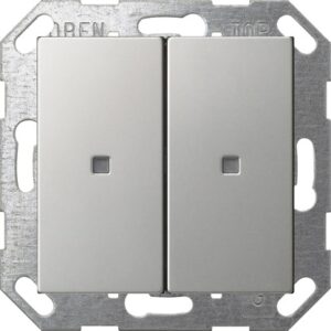 Taster Wippe 2f OneKNX System 55 Edelstahl Gira 5173600