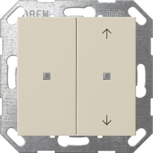 Taster Wippe 2f unbedruckt/Pfeile OneKNX System 55 Cremeweiß Gira 517501
