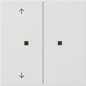 Taster Wippe 2f unbedruckt/Pfeile OneKNX Flächenschalter Reinweiß Gira 5175112
