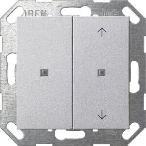 Taster Wippe 2f unbedruckt/Pfeile OneKNX System 55 F Alu Gira 517526
