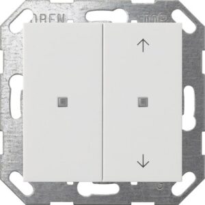 Taster Wippe 2f unbedruckt/Pfeile OneKNX System 55 Reinweiß m Gira 517527