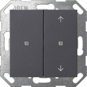 Taster Wippe 2f unbedruckt/Pfeile OneKNX System 55 Anthrazit Gira 517528