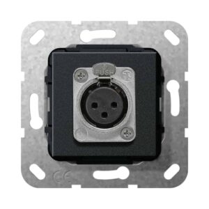 XLR-Buchse D-Serie Einsatz Schwarz m Gira 566710