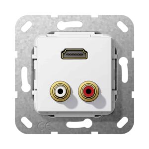 C-Audio HDMI Kpl. Einsatz Reinweiß Gira 567303