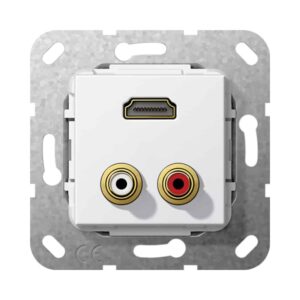 C-Audio HDMI K-Peitsche Einsatz Reinweiß Gira 567403
