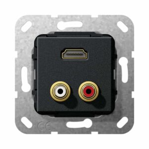 C-Audio HDMI K-Peitsche Einsatz Schwarz m Gira 567410