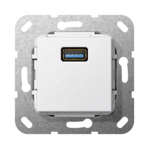 USB 3.0 A Kpl. Einsatz Reinweiß Gira 568203