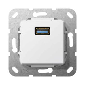 USB 3.0 A K-Peitsche Einsatz Reinweiß Gira 568303