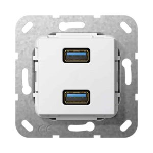 USB 3.0 A 2f Kpl. Einsatz Reinweiß Gira 568403