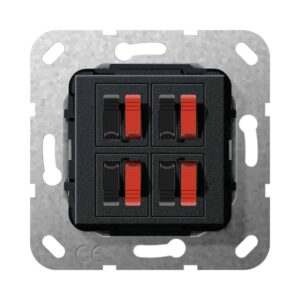 Lautsprecheranschluss 4f Einsatz Schwarz m Gira 569410