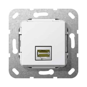 MJ RJ45 Cat.6A 10 Gbit Einsatz Reinweiß Gira 569603