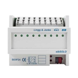 KNX standard Binäreingang 9-fach, Signaleingang 24V AC/DC, 6 TE   BE9F24 89506 Lingg Janke