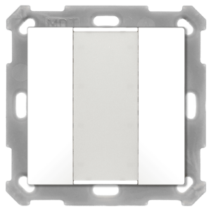 KNX Taster 55 2-fach, Reinweiß glänzend MDT BE-TA5502.G2