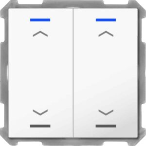 KNX Taster Light 63 2-fach, RGBW, Studioweiß glänzend, Jalousie MDT BE-TAL6302.A1