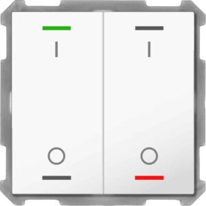 KNX Taster Light 63 2-fach, RGBW, Studioweiß glänzend, Schalten MDT BE-TAL6302.B1