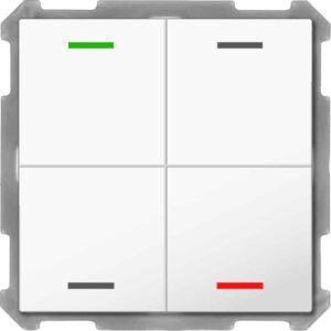 KNX Taster Light 63 4-fach, RGBW, Studioweiß glänzend, Neutral MDT BE-TAL6304.01