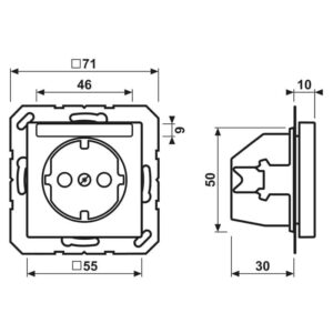 SCHUKO Steckdose, 16 A 250 V ~, mit Schriftfeld, Thermoplast, Serie AS/A, grün (für SV), Jung A1520BFNAGN
