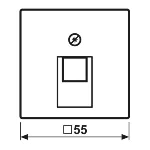 Abdeckung für IAE/UAE-Anschlussdosen 1 x 8-polig, Thermoplast, Serie A, schwarz, Jung A569-1BFPLUASW