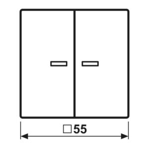 Wippe mit Lichtleiter, mit Pfeilsymbolen für KNX Taster 2fach, Thermoplast lackiert, Serie A, anthrazit matt, Jung A102KO5PBFANM