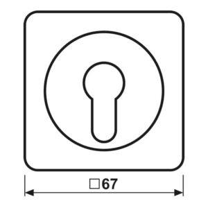 Abdeckung für Schlüsselschalter mit Demontageschutz, Thermoplast, Serie CD, braun, Jung CD528BR