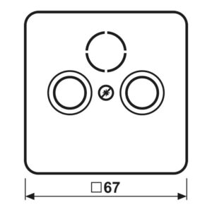 Abdeckung für Universal-Sat/BK-Dosen, Thermoplast, Serie CD, lichtgrau, Jung CD561SATLG