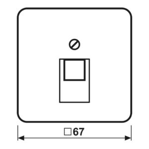 Abdeckung für IAE/UAE-Anschlussdosen 1 x 8-polig, Thermoplast, Serie CD, alpinweiß, Jung CD569-1UAWW