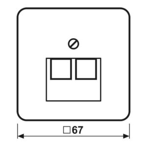Abdeckung für IAE/UAE-Anschlussdosen 2 x 8-polig, Thermoplast, Serie CD, braun, Jung CD569-2UABR