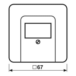 Abdeckung für TAE-Anschlussdosen, Thermoplast, Serie CD, grau, Jung CD569TGR