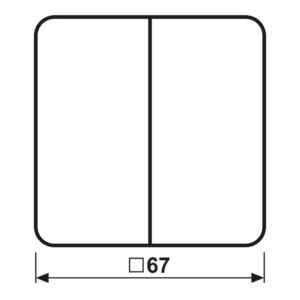 Wippe, mit Pfeilsymbolen für KNX Taster, Serie CD, platin, Jung CD102PPT